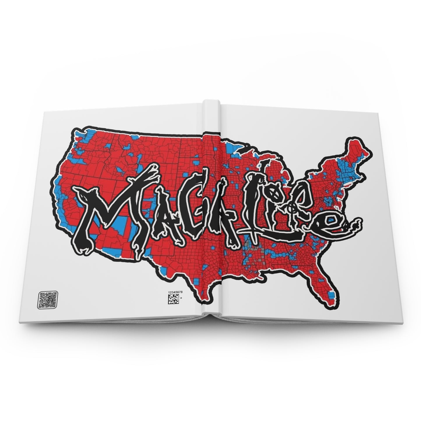 Hardcover Journal — USA RED WAVE Map Graphic with 'MAGALIFE'