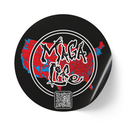 'Maga Life' Round Sticker Label Rolls