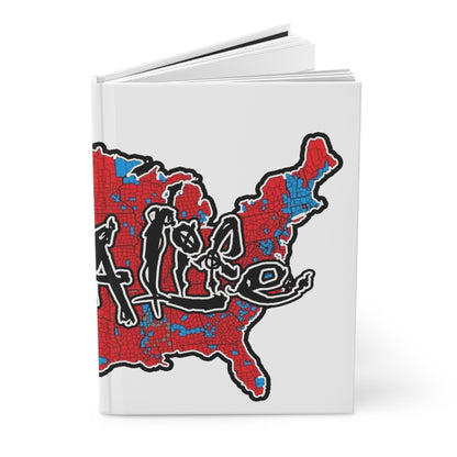 Hardcover Journal — USA RED WAVE Map Graphic with 'MAGALIFE'