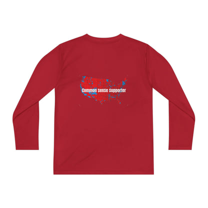 MAGA Life- Common Sense Supporter-Youth Long Sleeve Competitor Tee