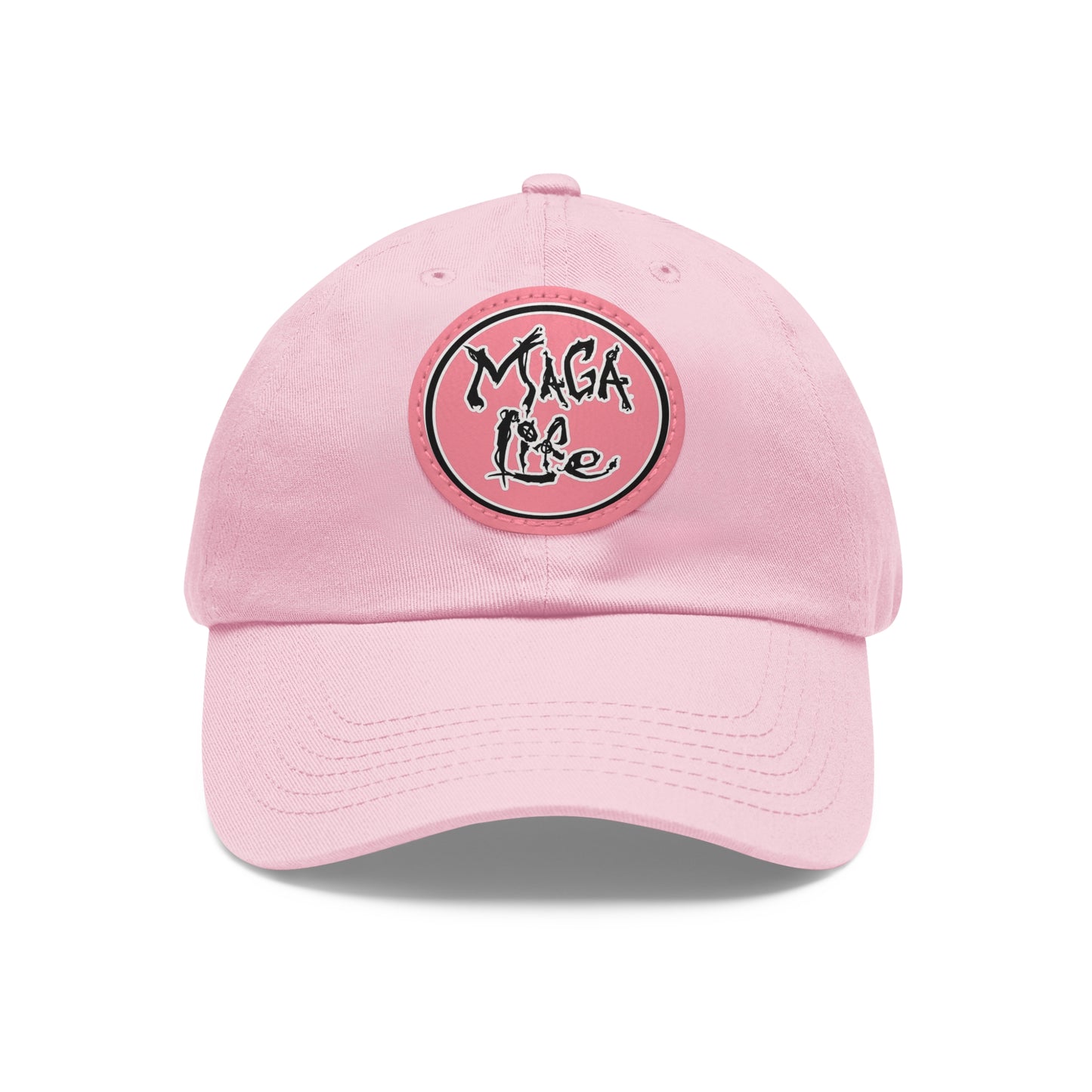 Dad (or Mom) Hat with Leather Patch (Round)