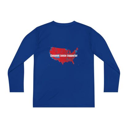 MAGA Life- Common Sense Supporter-Youth Long Sleeve Competitor Tee