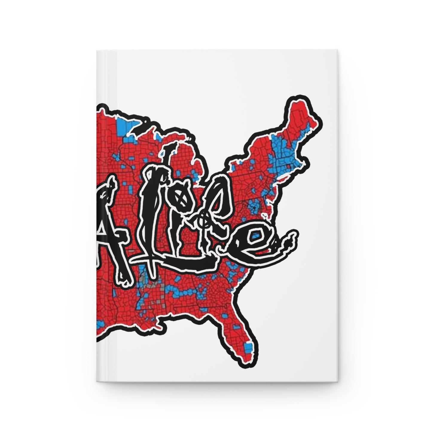 Hardcover Journal — USA RED WAVE Map Graphic with 'MAGALIFE'