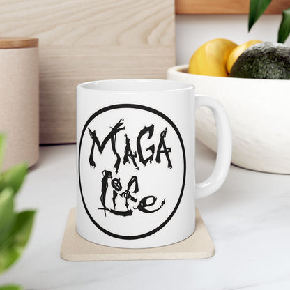 Mug - Maga Life Text Design - Patriotic Gift for Trump Supporters