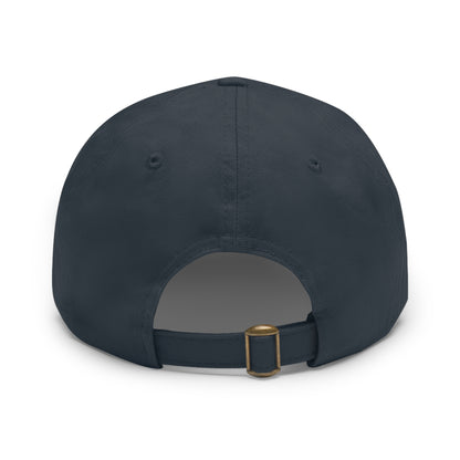 Dad (or Mom) Hat with Leather Patch (Round)