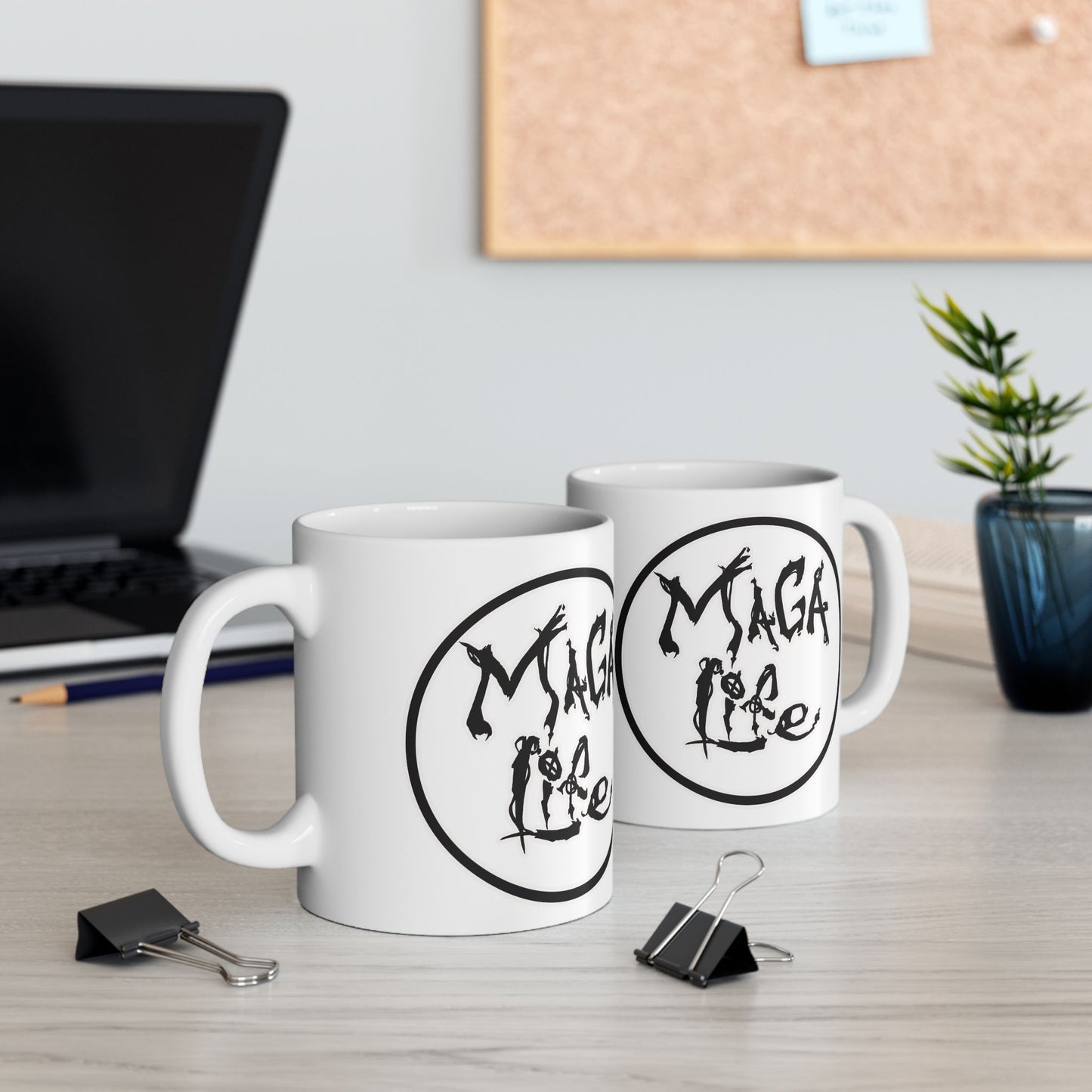Mug - Maga Life Text Design - Patriotic Gift for Trump Supporters