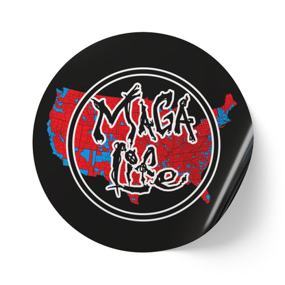 'Maga Life' Round Sticker Label Rolls