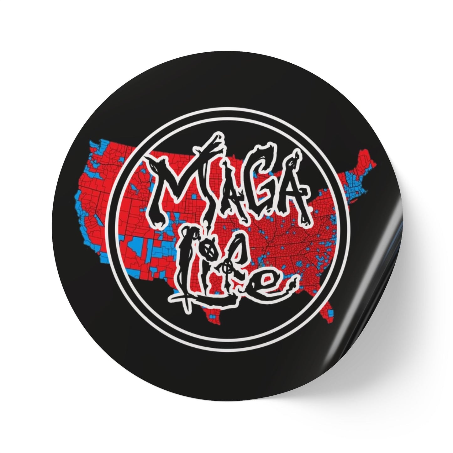 'Maga Life' Round Sticker Label Rolls