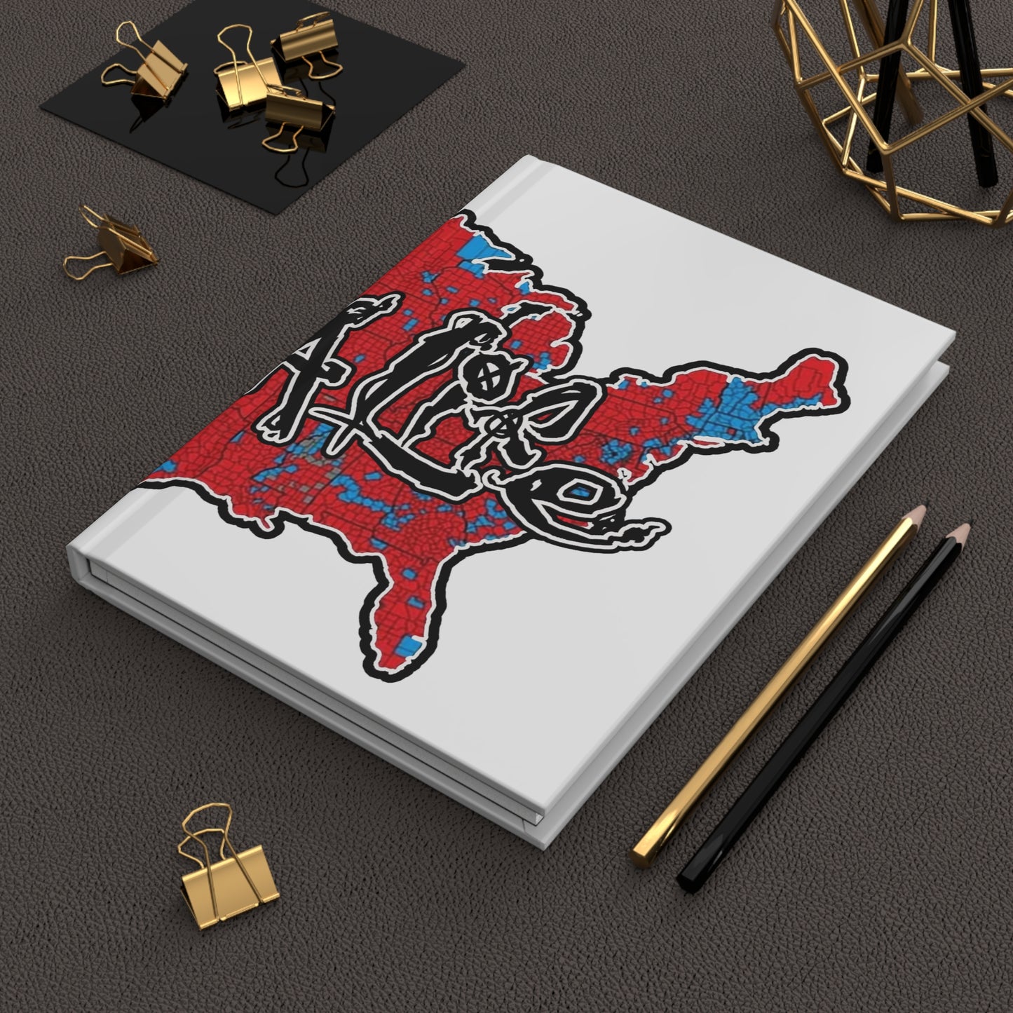 Hardcover Journal — USA RED WAVE Map Graphic with 'MAGALIFE'