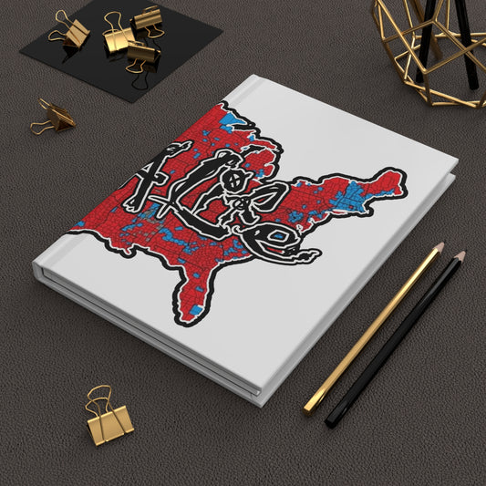 Hardcover Journal — USA RED WAVE Map Graphic with 'MAGALIFE'