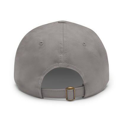 Dad (or Mom) Hat with Leather Patch (Round)